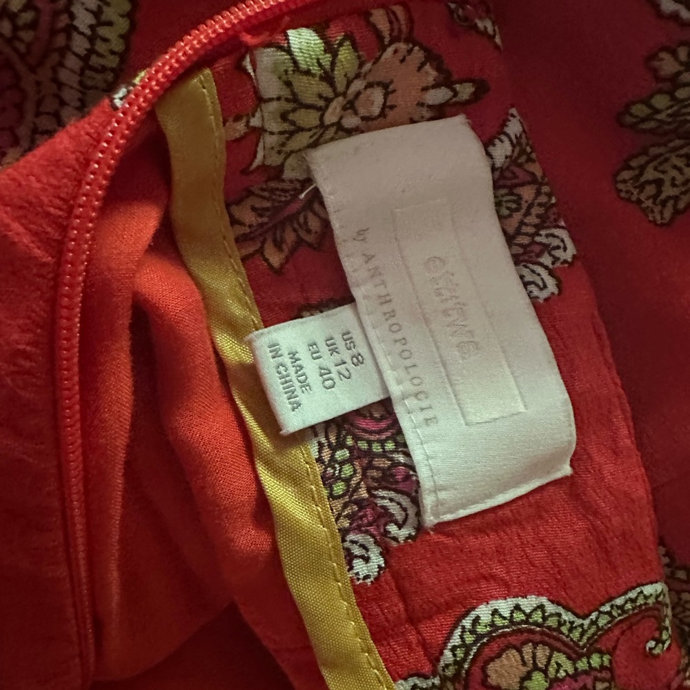 Maeve by Anthropologie Red Floral wide leg pants